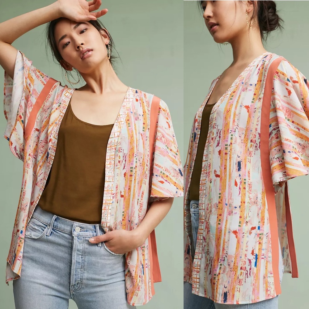 Anthropologie Cera Printed Kimono